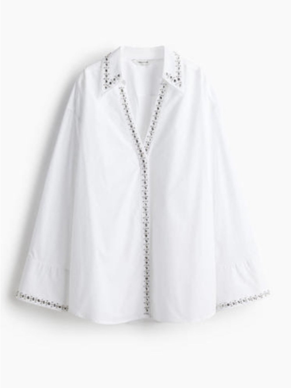 H&M Edition Rhinestone-Embellished Pullover Shirt